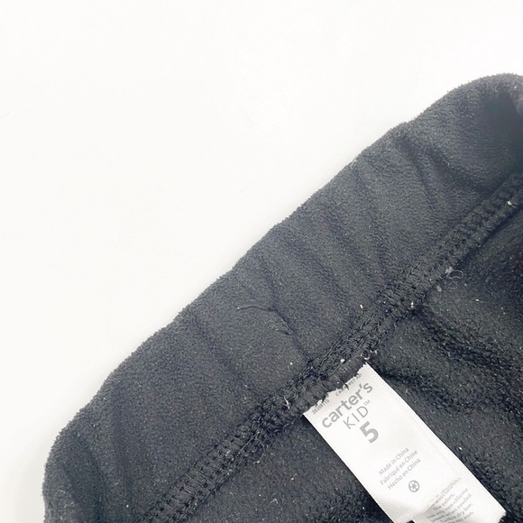 Carter's little boys black fleece sweatpants - Picture 3 of 4